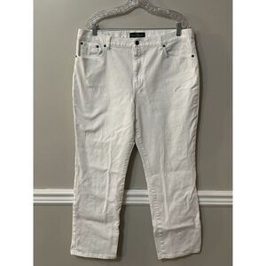 LRL Lauren Jeans Co. Ralph‎ Lauren Womens Jeans White Classic Straight Size 16